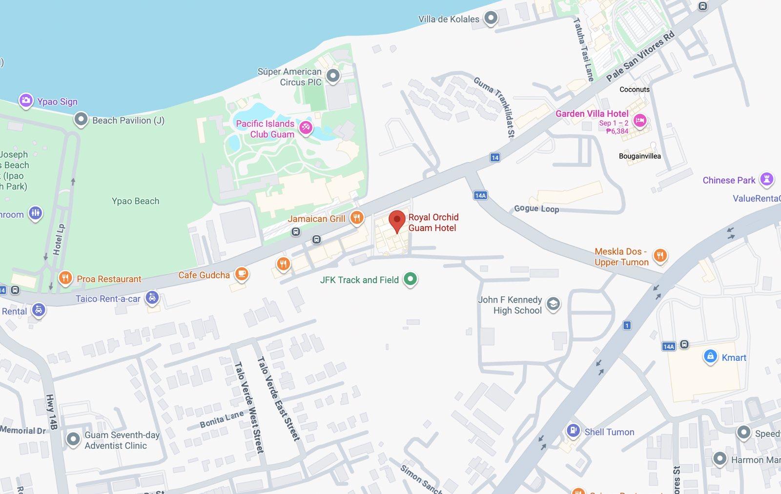 map tumon