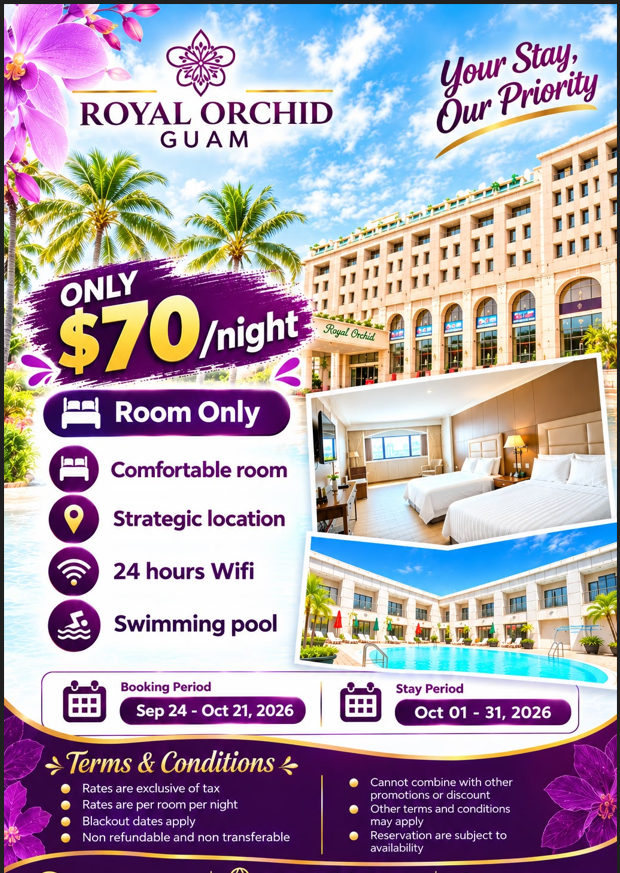 Royal Orchid Hotel manager's special flyer